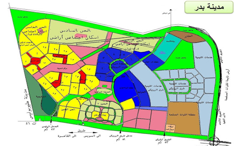 خريطة مدينة بدر